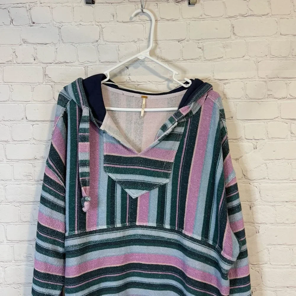 Free People Beja Stripe Hoodie size XS